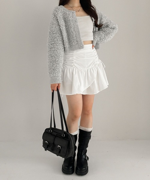 Heather（ヘザー）の「イレヘムフリルミニスカート  252056（スカート・レディース・オフホワイト/ブラック・S/M）」の11枚目の写真