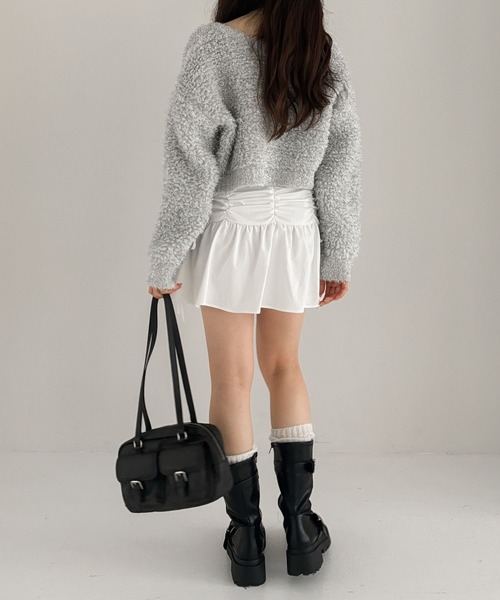 Heather（ヘザー）の「イレヘムフリルミニスカート  252056（スカート・レディース・オフホワイト/ブラック・S/M）」の12枚目の写真