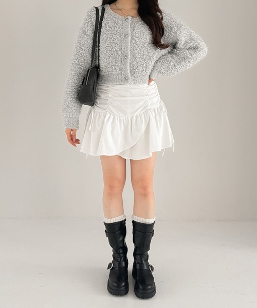 Heather（ヘザー）の「イレヘムフリルミニスカート  252056（スカート・レディース・オフホワイト/ブラック・S/M）」の13枚目の写真