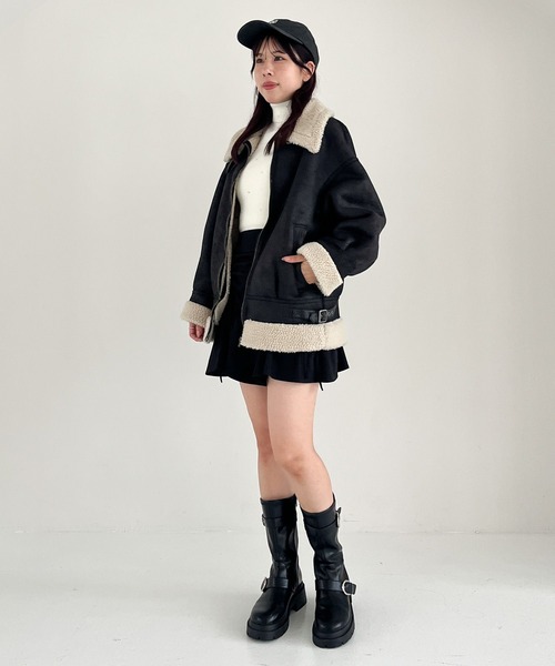 Heather（ヘザー）の「イレヘムフリルミニスカート  252056（スカート・レディース・オフホワイト/ブラック・S/M）」の15枚目の写真