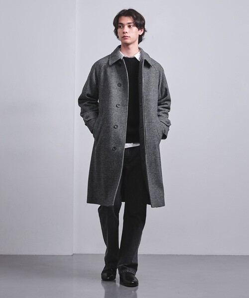 united arrows モッサ バルマカーン コート ブラック　S モッサ バルカラー ハーフコート