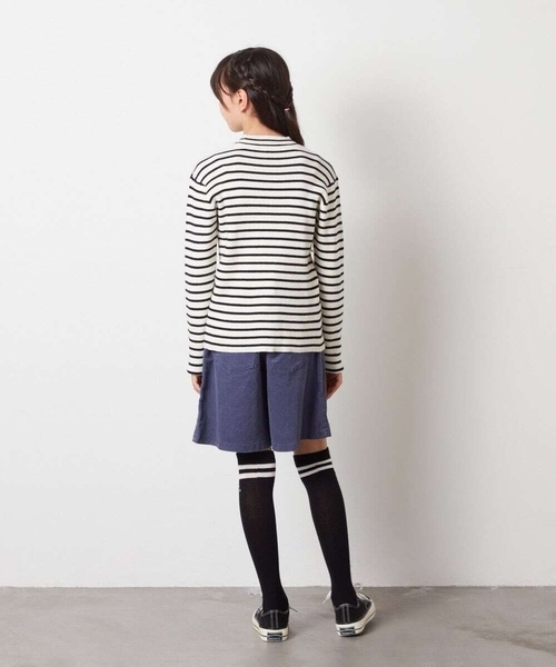 a.v.v（アーヴェヴェ）の「[160]ハイネックリブニット（ニット/セーター・キッズ・ホワイト/ライトグレー/アイボリー・160）」の13枚目の写真