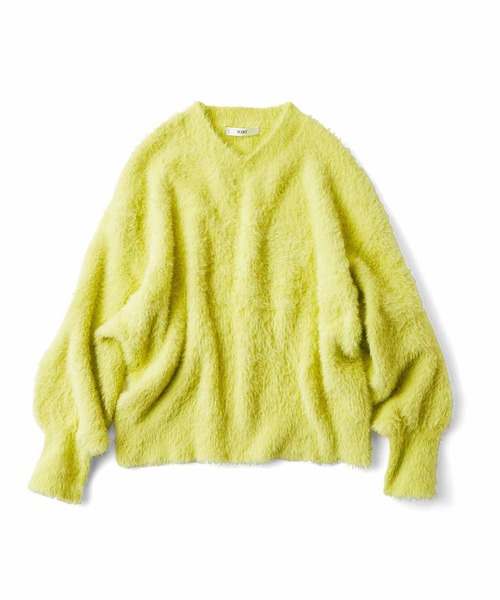 IEDIT（イディット）の「ＩＥＤＩＴ　ヘアリーシャギー素材のスパークルニット（ニット/セーター・レディース・グレイッシュブルー/イエロー/パープル・M/L/LL/3L/4L/S）」の10枚目の写真