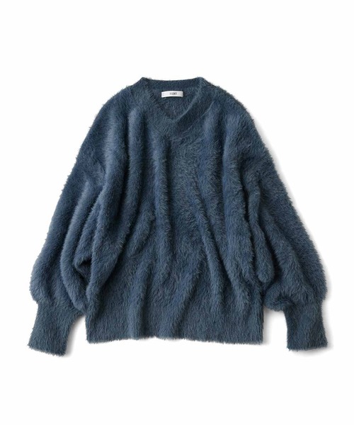 IEDIT（イディット）の「ＩＥＤＩＴ　ヘアリーシャギー素材のスパークルニット（ニット/セーター・レディース・グレイッシュブルー/イエロー/パープル・M/L/LL/3L/4L/S）」の11枚目の写真