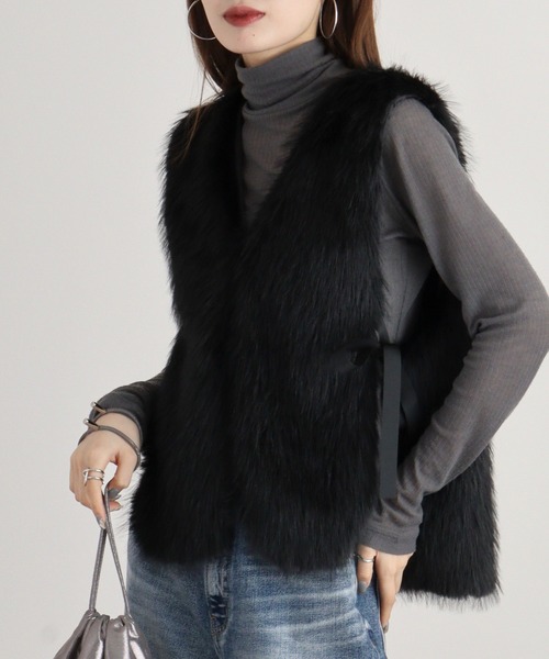 【セール】je crois soi リボンエコファーベスト(ベスト)|FUNALIVE(ファンアライブ)