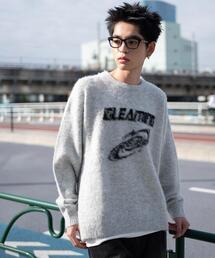 WEGO | WEGO/【24年秋冬新作】シャギーグラフィックプルオーバー(ニット/セーター)