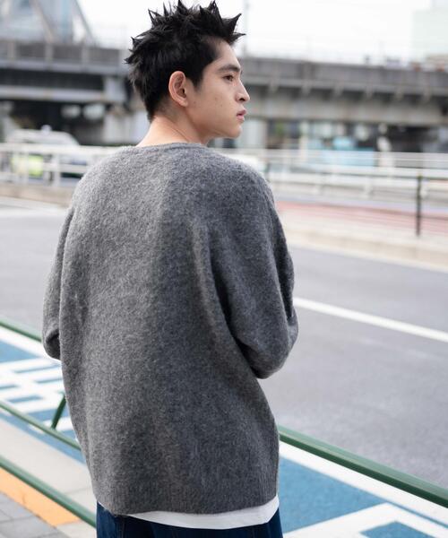 WEGO（ウィゴー）の「WEGO/シャギーグラフィックプルオーバー（ニット/セーター・メンズ・グレー/スミクロ/ブラック/ホワイト・LARGE/MEDIUM）」の16枚目の写真