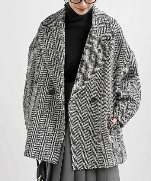 rps（アールピーエス）の「ミドルチェスターコート（チェスターコート・レディース・チャコールグレー/ブラック・フリー）」の2枚目の写真