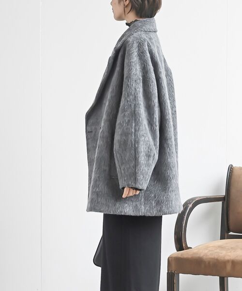 rps（アールピーエス）の「ミドルチェスターコート（チェスターコート・レディース・チャコールグレー/ブラック・フリー）」の4枚目の写真