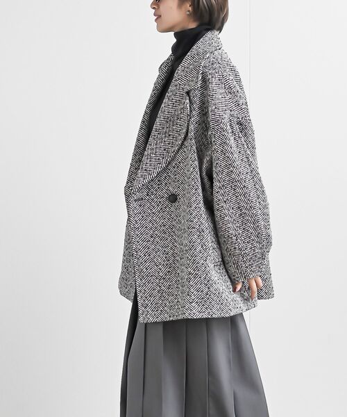 rps（アールピーエス）の「ミドルチェスターコート（チェスターコート・レディース・チャコールグレー/ブラック・フリー）」の12枚目の写真