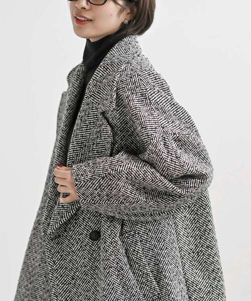 rps（アールピーエス）の「ミドルチェスターコート（チェスターコート・レディース・チャコールグレー/ブラック・フリー）」の16枚目の写真