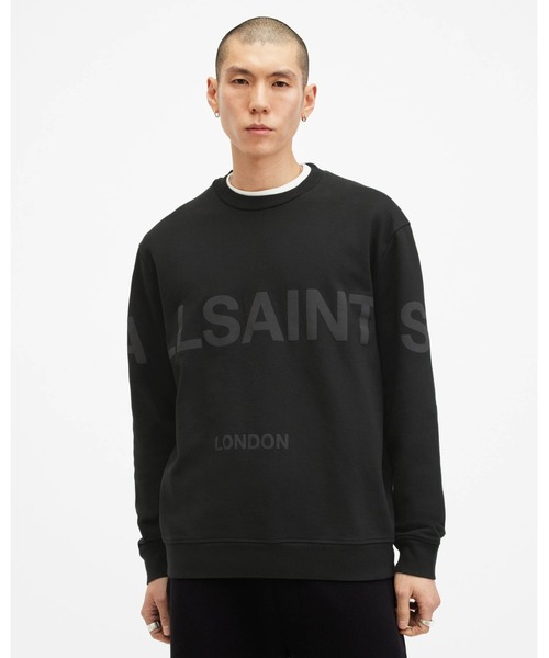 ALLSAINTS(オールセインツ)の「BIGGY LOGO PRINT RELAXED FIT SWEATSHIRT | ビッグ ロゴ プリント リラックス フィット スウェットシャツ(スウェット・メンズ・ブラック・M/S/XS/L)」の11枚目の写真