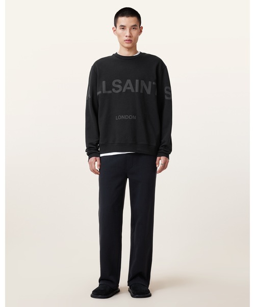 ALLSAINTS(オールセインツ)の「BIGGY LOGO PRINT RELAXED FIT SWEATSHIRT | ビッグ ロゴ プリント リラックス フィット スウェットシャツ(スウェット・メンズ・ブラック・M/S/XS/L)」の9枚目の写真
