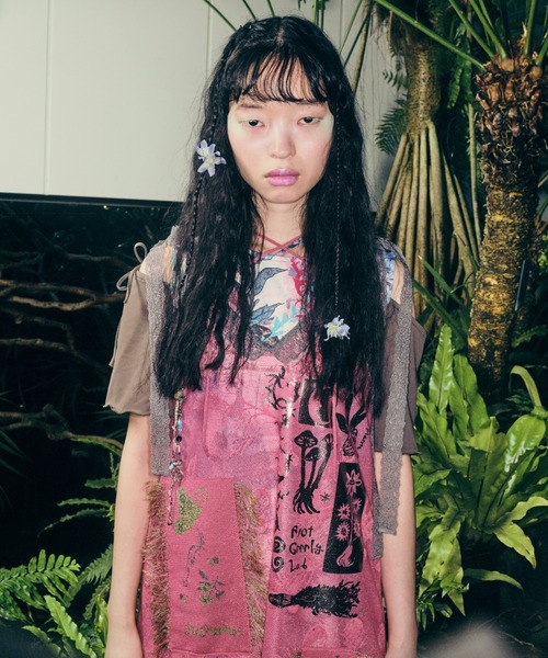rurumu:（ルルムウ）の「rurumu:/ルルムウ/foil printed knit sheer