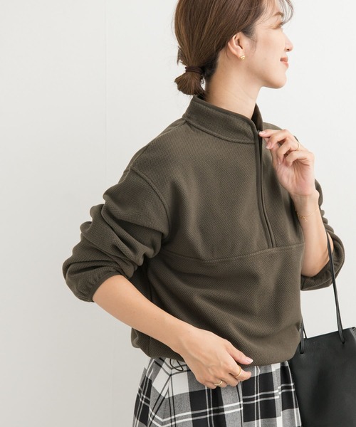 セール】『UR TECH』ピケフリースハーフジッププルオーバー（Tシャツ