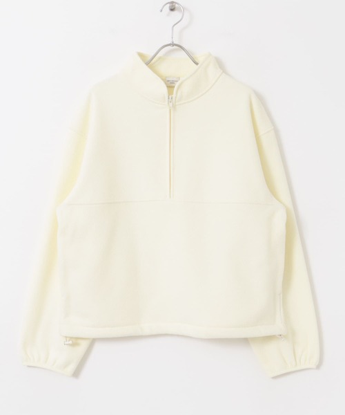 URBAN RESEARCH DOORS(アーバンリサーチドアーズ)の「『UR TECH』ピケフリースハーフジッププルオーバー(Tシャツ/カットソー・レディース・カーキ/アイボリー・MEDIUM)」の21枚目の写真