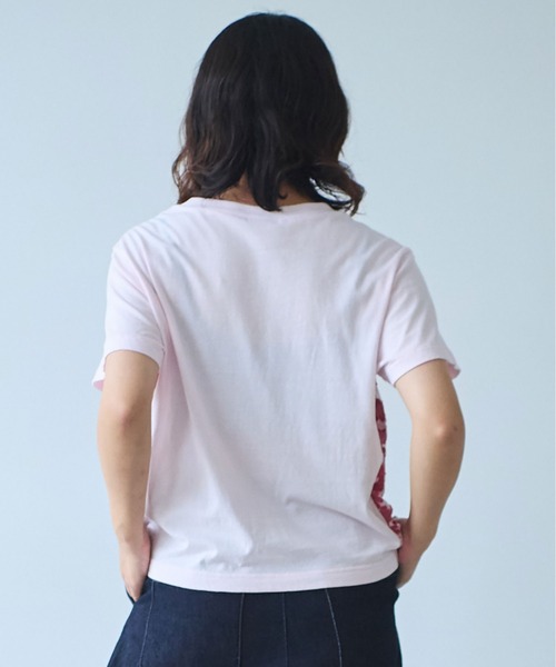 bulle de savon(ビュルデサボン)の「gingham×hana opal Tシャツ(Tシャツ/カットソー・レディース・レッド/ネイビー・FREE)」の21枚目の写真