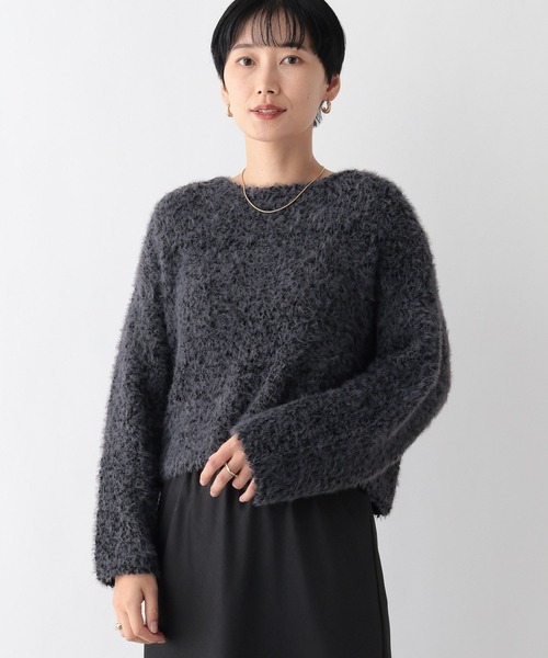 LEPSIM（レプシィム）の「5ゲージフラッグヤーンプルオーバー 251624（ニット/セーター・レディース・グレー/アイボリー/ブルー・FREE）」の3枚目の写真