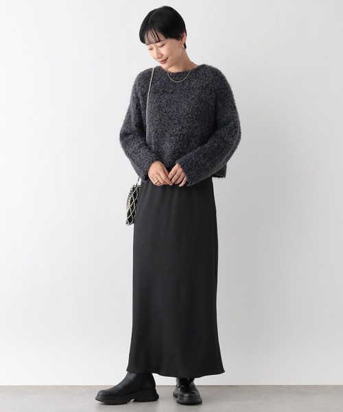 LEPSIM（レプシィム）の「5ゲージフラッグヤーンプルオーバー 251624（ニット/セーター・レディース・グレー/アイボリー/ブルー・FREE）」の13枚目の写真