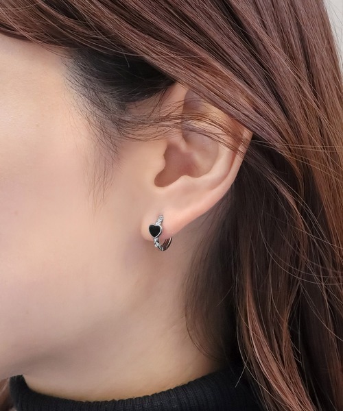 セール】blackdia ocean ミニハートピアス（ピアス（両耳用
