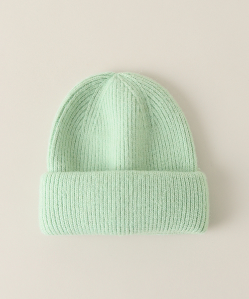 B.C STOCK(ベーセーストック)の「ニットCAP(ニットキャップ/ビーニー・レディース・ホワイト/ブラック/グリーン・FREE)」の1枚目の写真