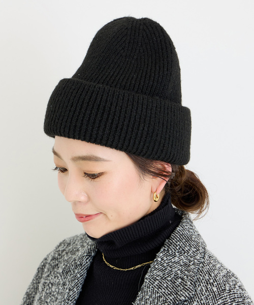 B.C STOCK(ベーセーストック)の「ニットCAP(ニットキャップ/ビーニー・レディース・ホワイト/ブラック/グリーン・FREE)」の8枚目の写真