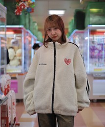 ATMARK（アットマーク）の「ZOZO限定販売《2サイズ展開　/　UNISEX　》ATMARKハートボアブルゾン　ラインジャケット（ブルゾン）」