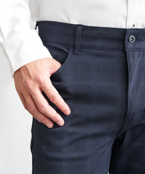 ikka(イッカ)の「GOKU楽パンツ EASY STRETCH チェック5ポケット(その他パンツ・メンズ・グレー/ベージュ/ネイビー・S/M/L/XL)」の4枚目の写真