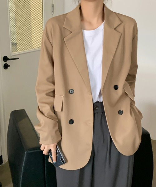 Asterellivi(アステレリビ)の「テーラードジャケット オケージョン(テーラードジャケット・レディース・ベージュ/ブラック・L/M)」の5枚目の写真