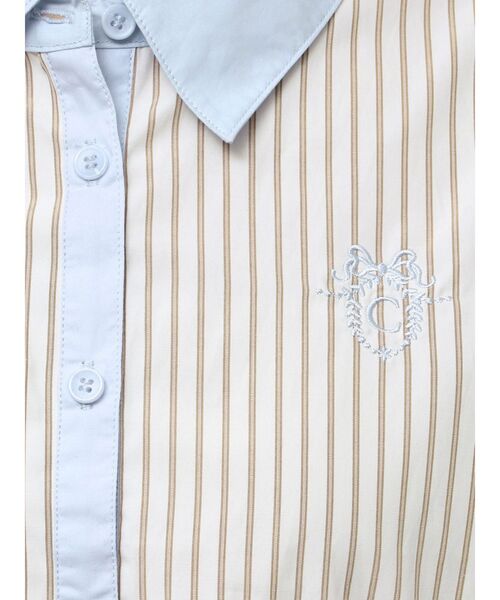 CALNAMUR（カルナムール）の「2WAY BLOCKING COLOR STRIPE SHIRTS/2WAYブロッキングカラーストライプシャツ（シャツ/ブラウス・レディース・ブルー/ライトブルー/ブラウン・FREE）」の14枚目の写真