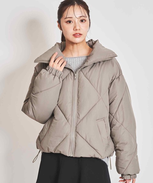 31 Sons de mode（トランテアン　ソン　ドゥ　モード）の「ダイヤキルトＢＩＧカラーブルゾン（ブルゾン・レディース・クリーム/カーキ/ブラック・36/38）」の21枚目の写真