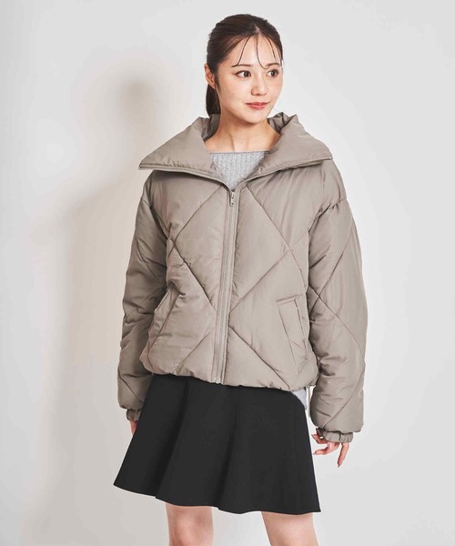 31 Sons de mode（トランテアン　ソン　ドゥ　モード）の「ダイヤキルトＢＩＧカラーブルゾン（ブルゾン・レディース・クリーム/カーキ/ブラック・36/38）」の8枚目の写真