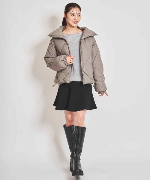 31 Sons de mode（トランテアン　ソン　ドゥ　モード）の「ダイヤキルトＢＩＧカラーブルゾン（ブルゾン・レディース・クリーム/カーキ/ブラック・36/38）」の7枚目の写真