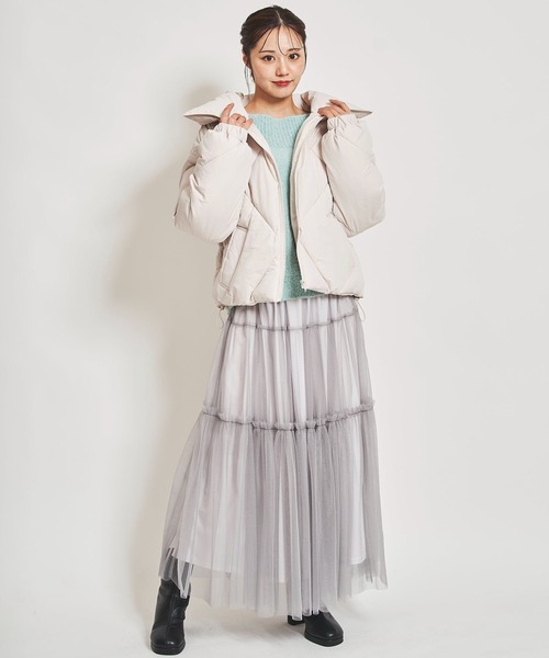 31 Sons de mode（トランテアン　ソン　ドゥ　モード）の「ダイヤキルトＢＩＧカラーブルゾン（ブルゾン・レディース・クリーム/カーキ/ブラック・36/38）」の15枚目の写真