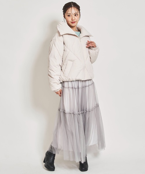 31 Sons de mode（トランテアン　ソン　ドゥ　モード）の「ダイヤキルトＢＩＧカラーブルゾン（ブルゾン・レディース・クリーム/カーキ/ブラック・36/38）」の14枚目の写真