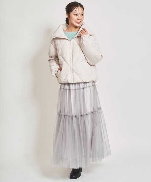 31 Sons de mode（トランテアン　ソン　ドゥ　モード）の「ダイヤキルトＢＩＧカラーブルゾン（ブルゾン・レディース・クリーム/カーキ/ブラック・36/38）」の13枚目の写真