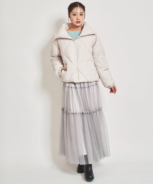 31 Sons de mode（トランテアン　ソン　ドゥ　モード）の「ダイヤキルトＢＩＧカラーブルゾン（ブルゾン・レディース・クリーム/カーキ/ブラック・36/38）」の11枚目の写真