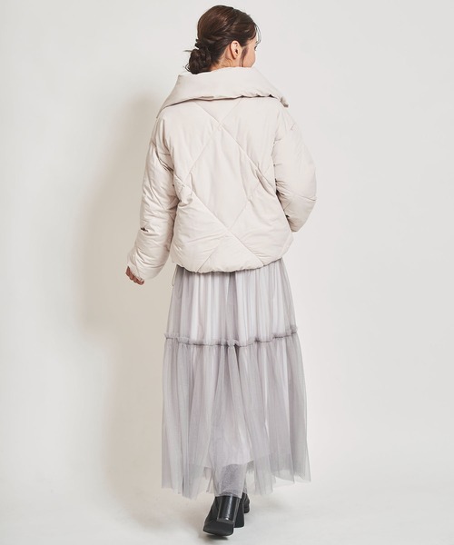 31 Sons de mode（トランテアン　ソン　ドゥ　モード）の「ダイヤキルトＢＩＧカラーブルゾン（ブルゾン・レディース・クリーム/カーキ/ブラック・36/38）」の9枚目の写真