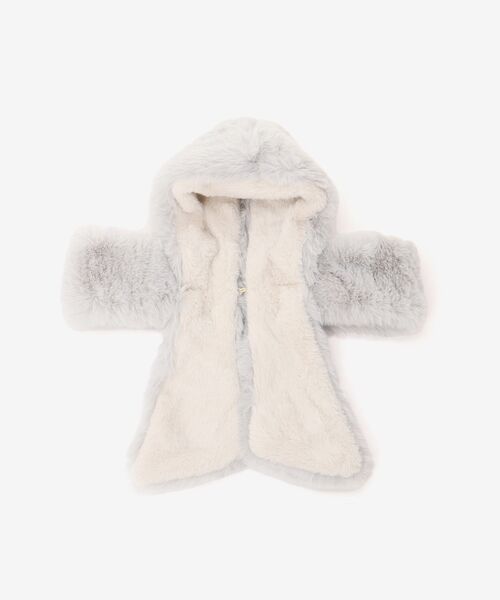 MAJESTIC LEGON（マジェスティックレゴン）の「リボンディティールティペット（マフラー・レディース・ライトグレー/チャコールグレー・FREE）」の8枚目の写真