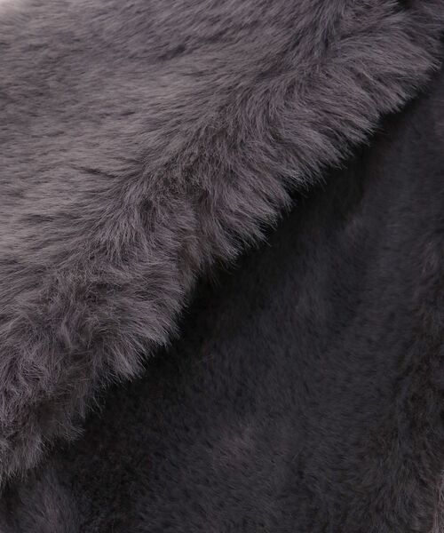 MAJESTIC LEGON（マジェスティックレゴン）の「リボンディティールティペット（マフラー・レディース・ライトグレー/チャコールグレー・FREE）」の11枚目の写真