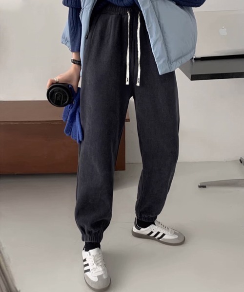 COCOMOMO(ココモモ)の「裏起毛 ジョガーパンツ スウェット イージーパンツ ポケット付き(スウェットパンツ・レディース・ブラック/ベージュ/グレー・XL/L/M)」の13枚目の写真
