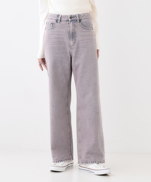 Cutie Blonde（キューティーブロンド）の「◆【洗える/S-LL】ヴィンテージ風　ワイドストレートデニムパンツ（デニムパンツ・レディース・ベージュ/ベビーピンク・01/02/03）」の7枚目の写真