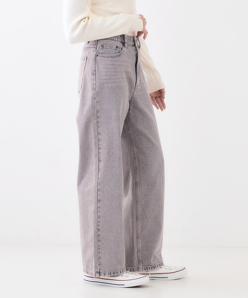 Cutie Blonde（キューティーブロンド）の「◆【洗える/S-LL】ヴィンテージ風　ワイドストレートデニムパンツ（デニムパンツ・レディース・ベージュ/ベビーピンク・01/02/03）」の8枚目の写真