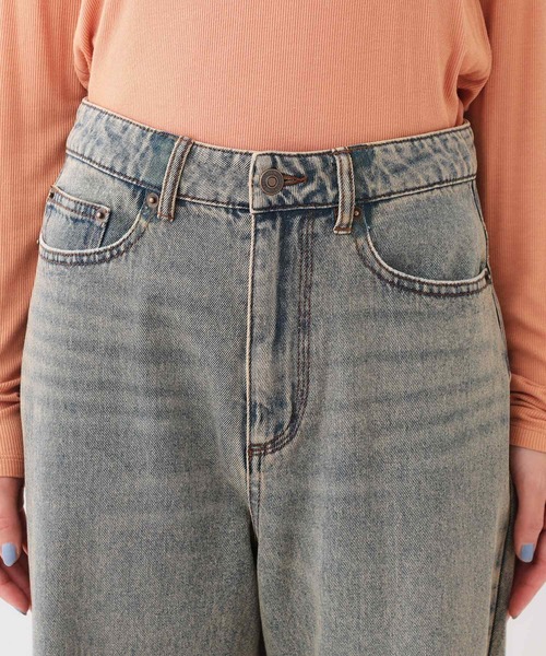Cutie Blonde（キューティーブロンド）の「◆【洗える/S-LL】ヴィンテージ風　ワイドストレートデニムパンツ（デニムパンツ・レディース・ベージュ/ベビーピンク・01/02/03）」の14枚目の写真