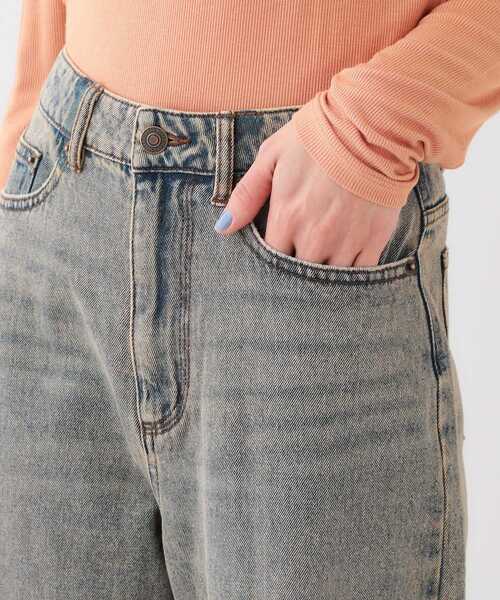 Cutie Blonde（キューティーブロンド）の「◆【洗える/S-LL】ヴィンテージ風　ワイドストレートデニムパンツ（デニムパンツ・レディース・ベージュ/ベビーピンク・01/02/03）」の15枚目の写真