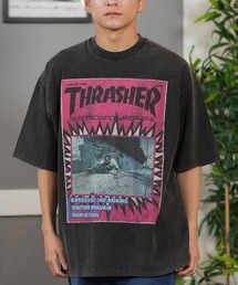 【ムラサキスポーツ限定】THRASHER/スラッシャー 半袖Tシャツ/半袖Tee フロントプリント オーバーサイズ ユニセックス 252TH1ST038