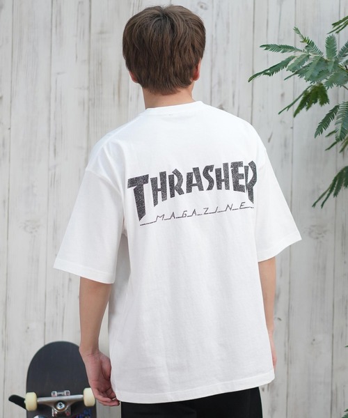 THRASHER（スラッシャー）の「【ムラサキスポーツ限定】THRASHER/スラッシャー 半袖Tシャツ/半袖Tee フロントプリント オーバーサイズ ユニセックス 252TH1ST038（Tシャツ/カットソー・メンズ・ブラック/アイボリー・XL/L/M）」の5枚目の写真