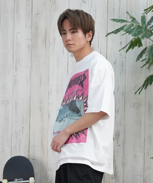 THRASHER（スラッシャー）の「【ムラサキスポーツ限定】THRASHER/スラッシャー 半袖Tシャツ/半袖Tee フロントプリント オーバーサイズ ユニセックス 252TH1ST038（Tシャツ/カットソー・メンズ・ブラック/アイボリー・XL/L/M）」の4枚目の写真