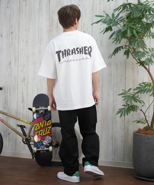 THRASHER（スラッシャー）の「【ムラサキスポーツ限定】THRASHER/スラッシャー 半袖Tシャツ/半袖Tee フロントプリント オーバーサイズ ユニセックス 252TH1ST038（Tシャツ/カットソー・メンズ・ブラック/アイボリー・XL/L/M）」の8枚目の写真