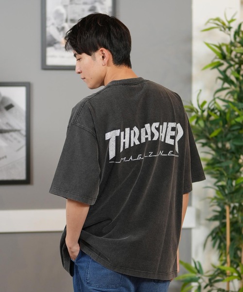 THRASHER（スラッシャー）の「【ムラサキスポーツ限定】THRASHER/スラッシャー 半袖Tシャツ/半袖Tee フロントプリント オーバーサイズ ユニセックス 252TH1ST038（Tシャツ/カットソー・メンズ・ブラック/アイボリー・XL/L/M）」の12枚目の写真